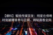 【爆料】蜜桃传媒突发：明星在傍晚时刻被曝曾参与丑闻，揭秘席卷全网