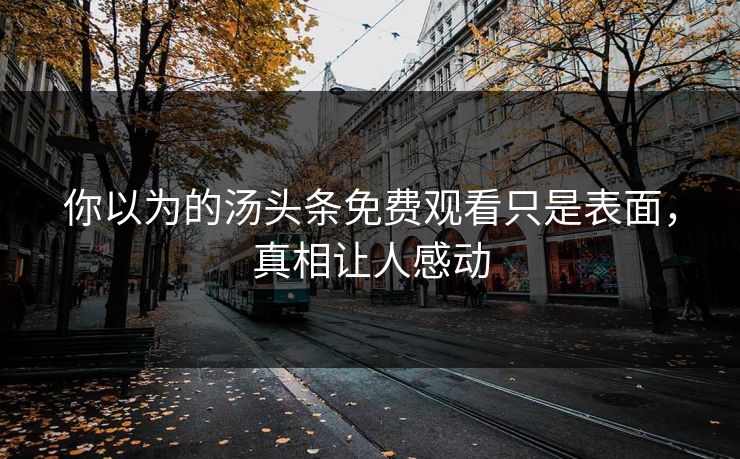 你以为的汤头条免费观看只是表面，真相让人感动